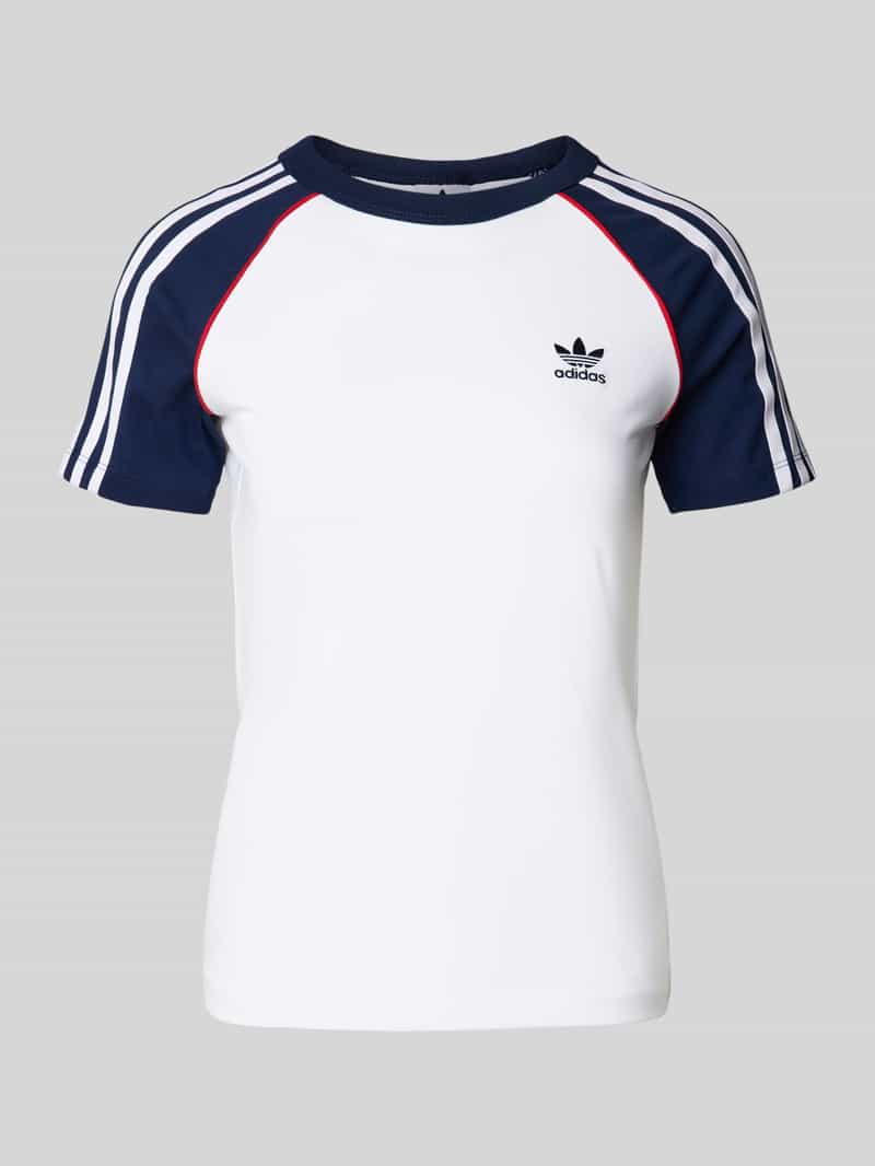 adidas Originals Slim fit T-shirt met labelstitching