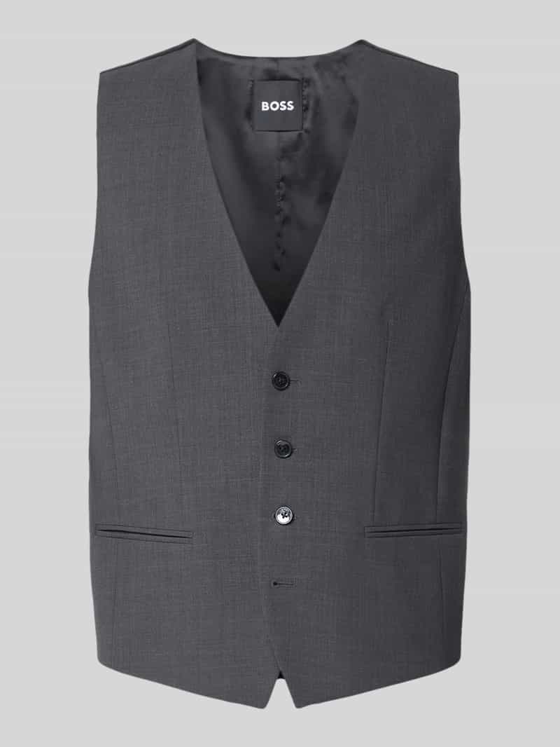 Boss Regular fit gilet van scheerwolmix