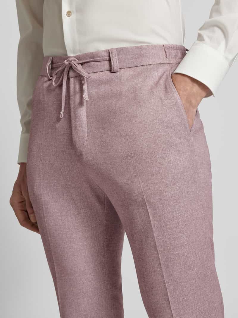 Zuitable Slim fit pantalon met strikceintuur model 'SPARTAFLEX'