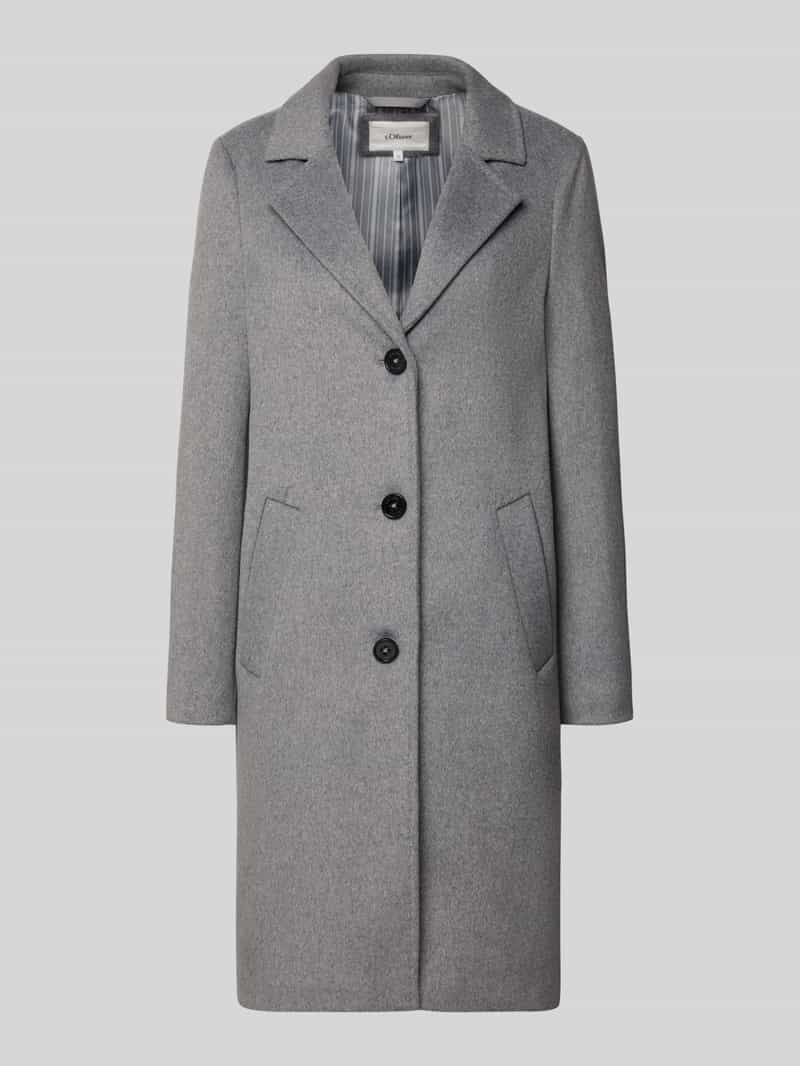 s.Oliver RED LABEL Regular fit lange jas met wol