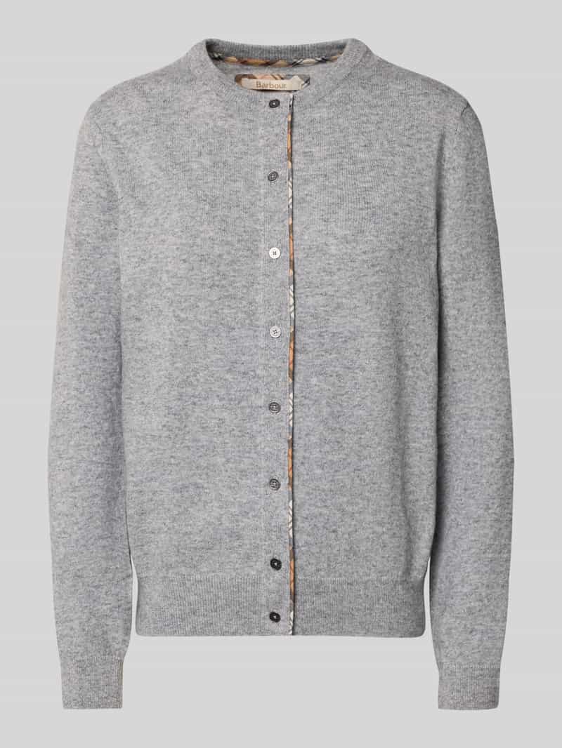 Barbour Regular fit gebreid jack van een mix van wol en katoen model 'PENDLE'