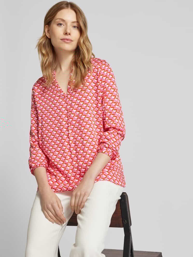 milano italy Regular fit blouse met V-hals