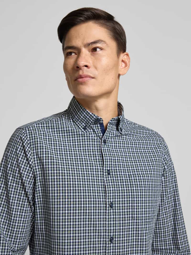 Christian Berg Men Vrijetijdsoverhemd met knoopsluiting