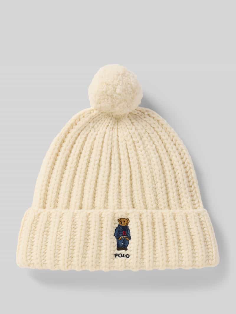 Polo Ralph Lauren Beanie van katoenmix in gebreide look