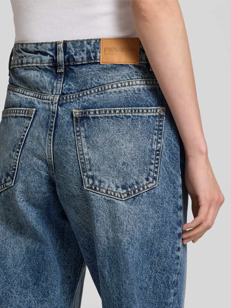 Review Straight leg jeans in destroyed-look