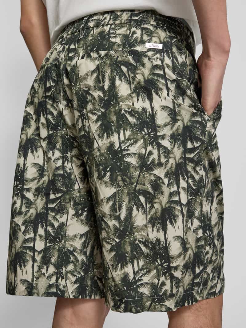 Armani Exchange Korte regular fit broek met riemlussen