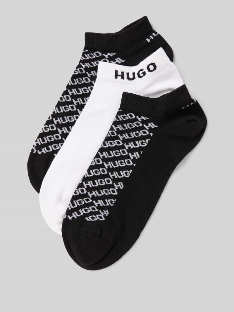 HUGO Sneakersokken in een set van 3 paar met logodetails