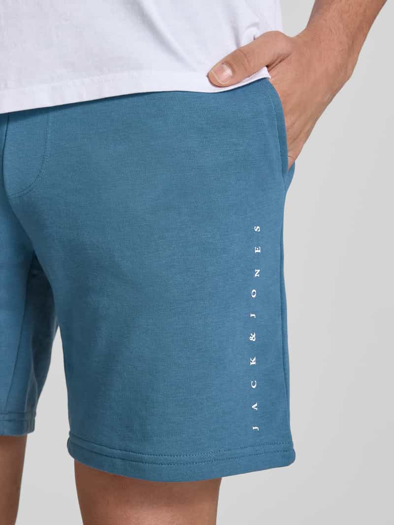 jack & jones Sweatshorts met labeldetail model 'GORDON'