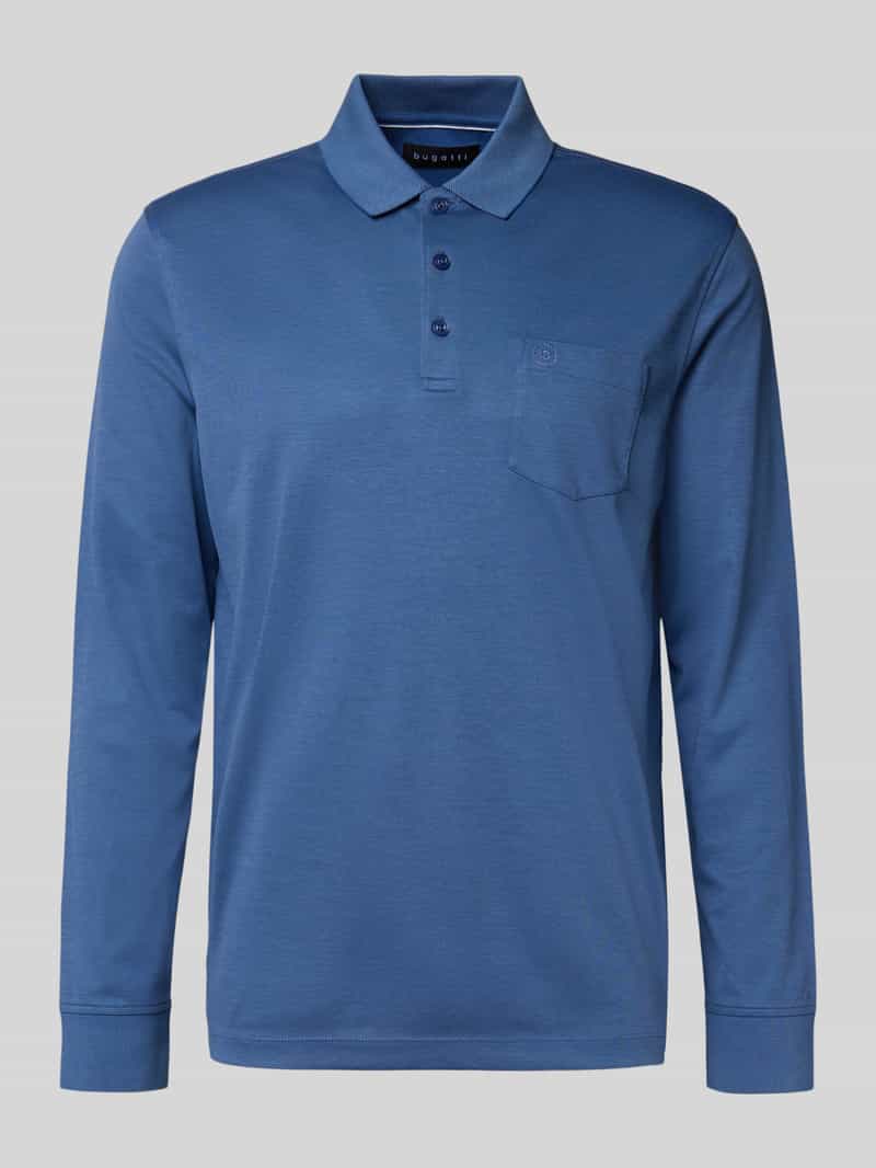 Bugatti Poloshirt met labelstitching