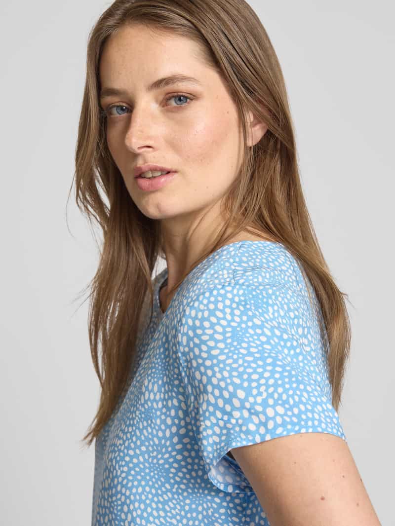 Vila Regular fit blouseshirt van viscose met ronde hals