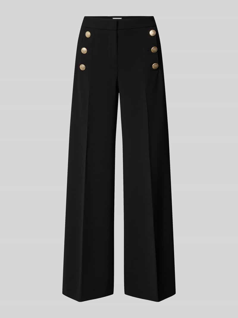 SEDUCTIVE Wide leg stoffen broek met knoopsluitingen model 'BRIDGET'