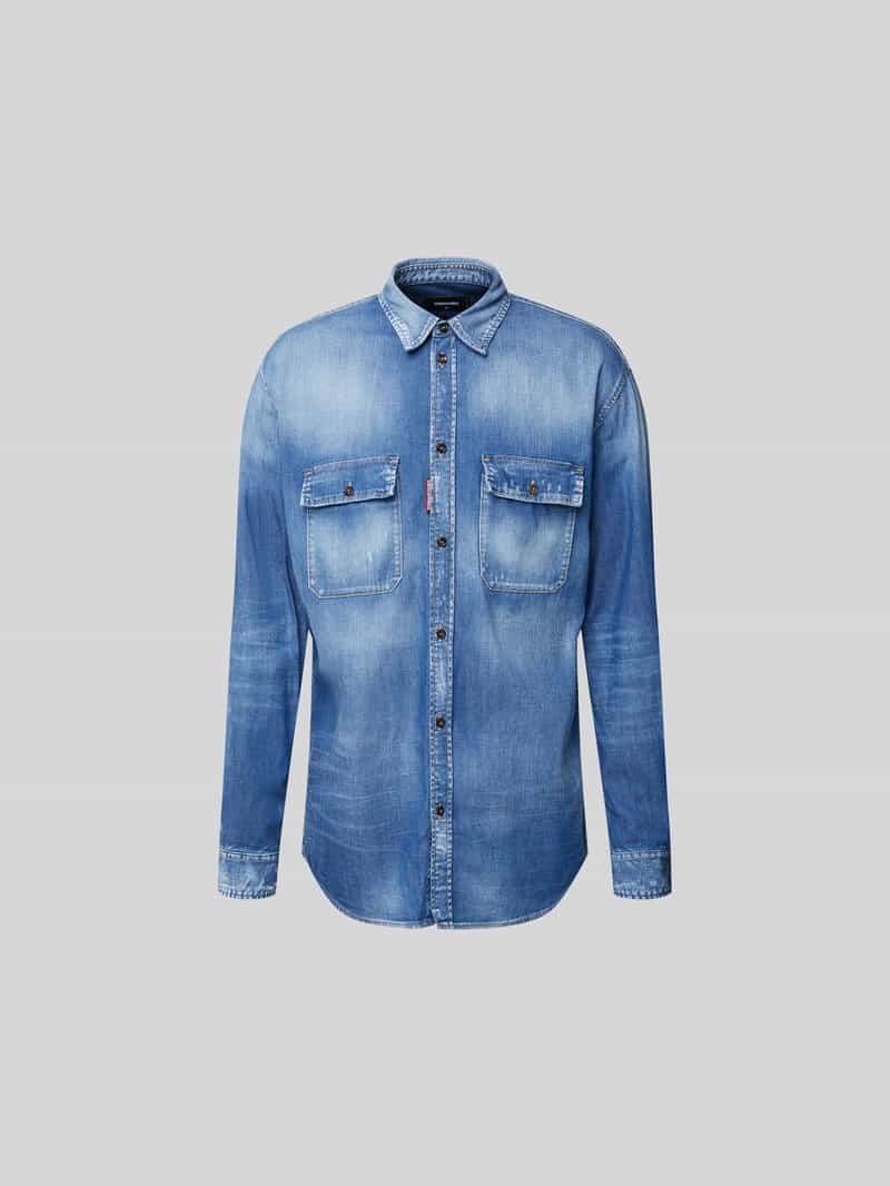 Regular fit jeanshemd met borstzakken