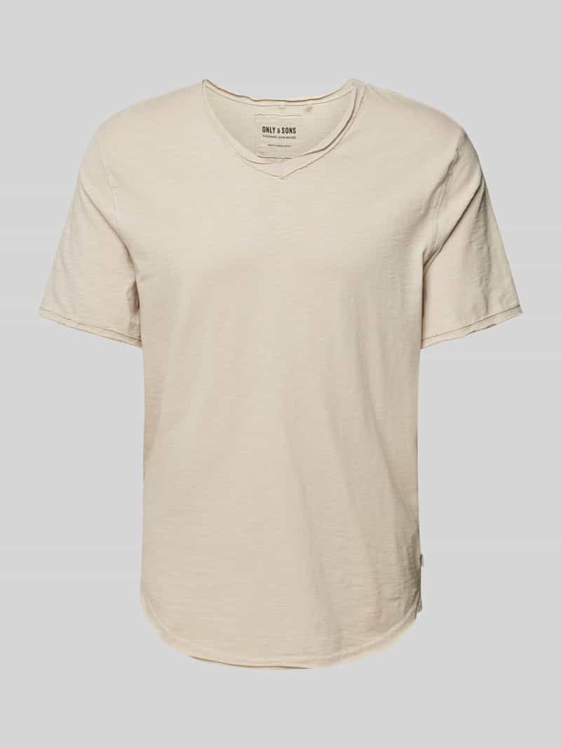 Only & Sons T-shirt met V-hals, model 'BENNE'