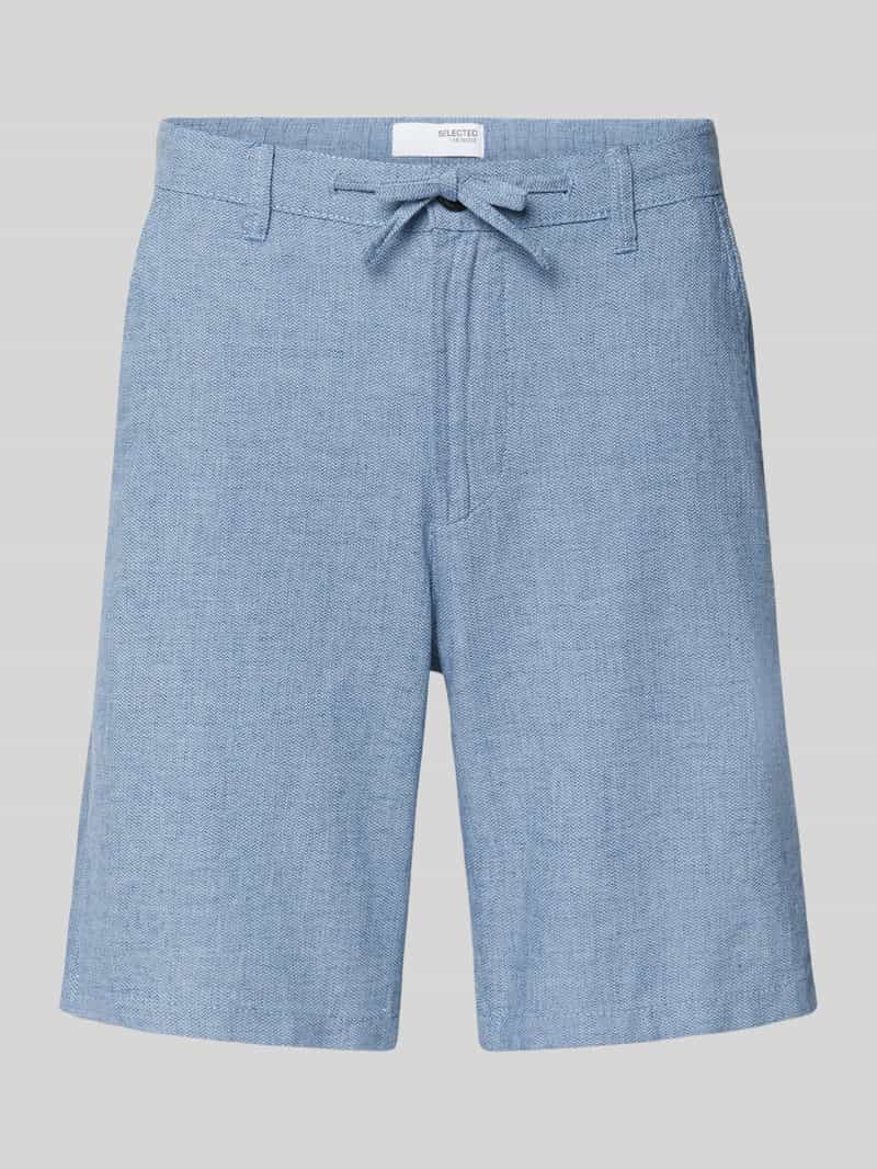 Selected Homme Korte regular fit broek met achterzakken