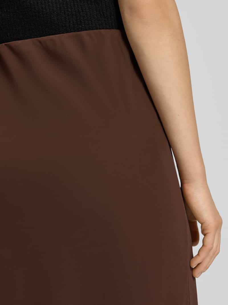 Pieces Uitlopende midirok met elastische band model 'FRANAN'
