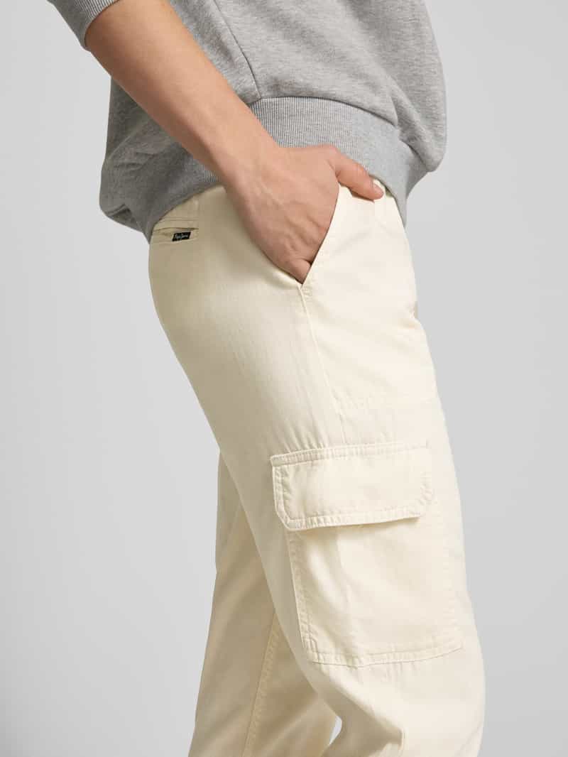 Pepe Jeans Slim fit cargobroek met tunnelkoord