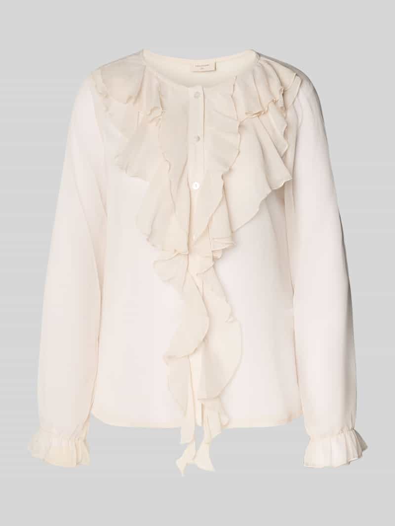 FREE QUENT Regular fit blouse met ruches model 'Ditte'