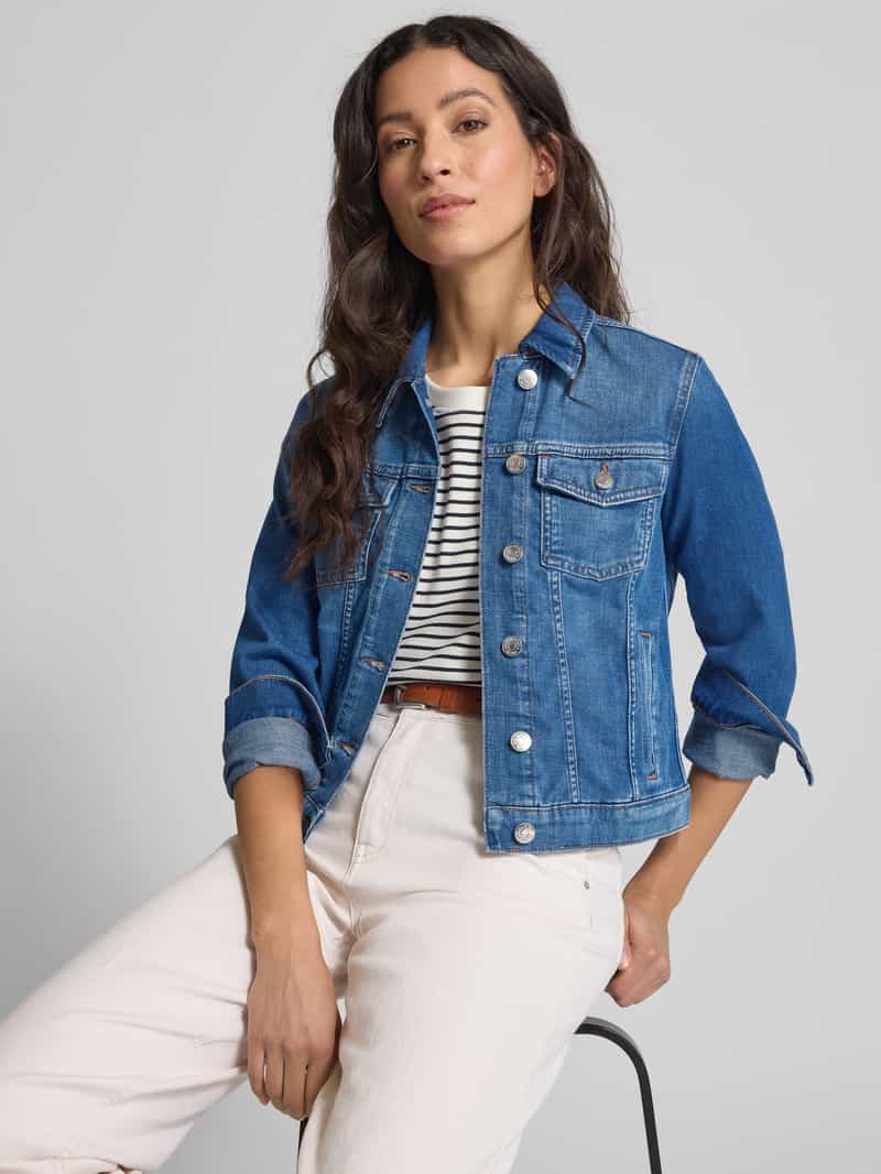 Marc O'Polo Regular fit jeansjack van katoenmix