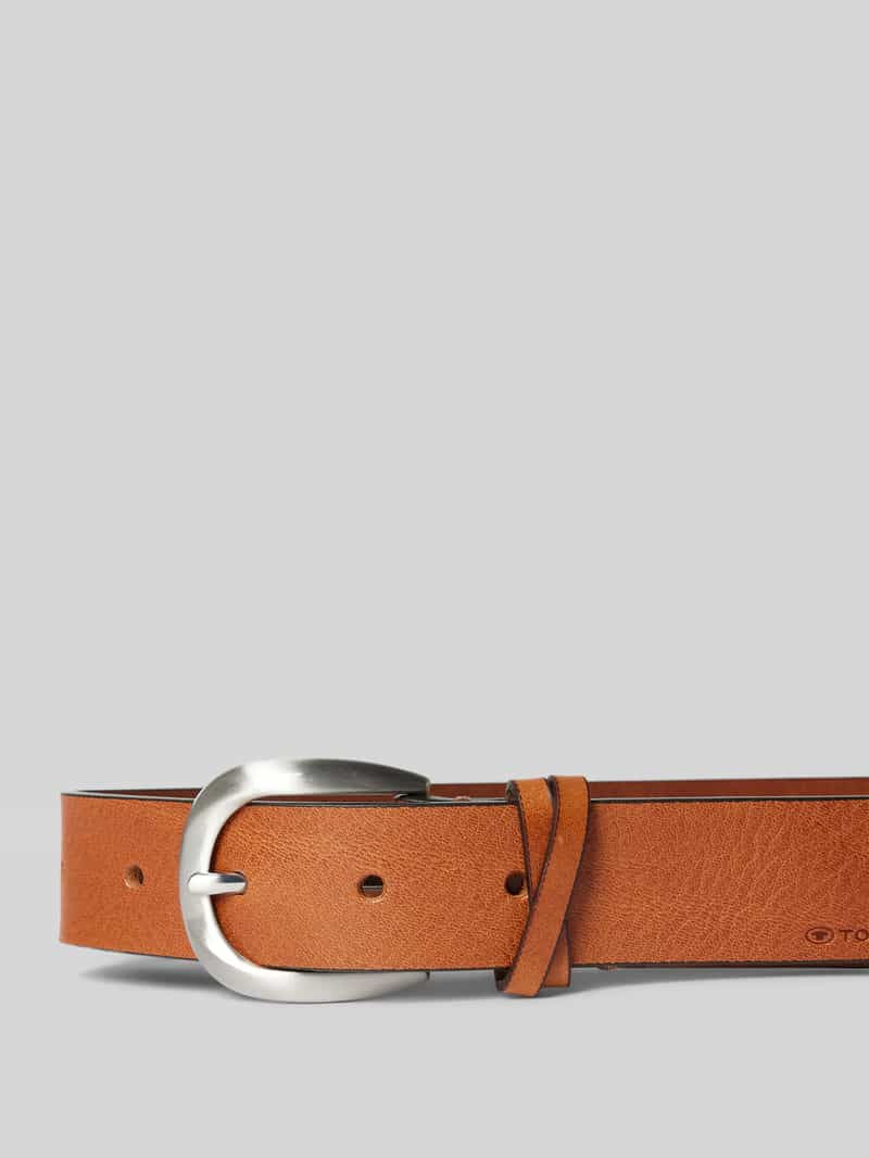 Tom Tailor Leren riem in effen design model 'NANCY'