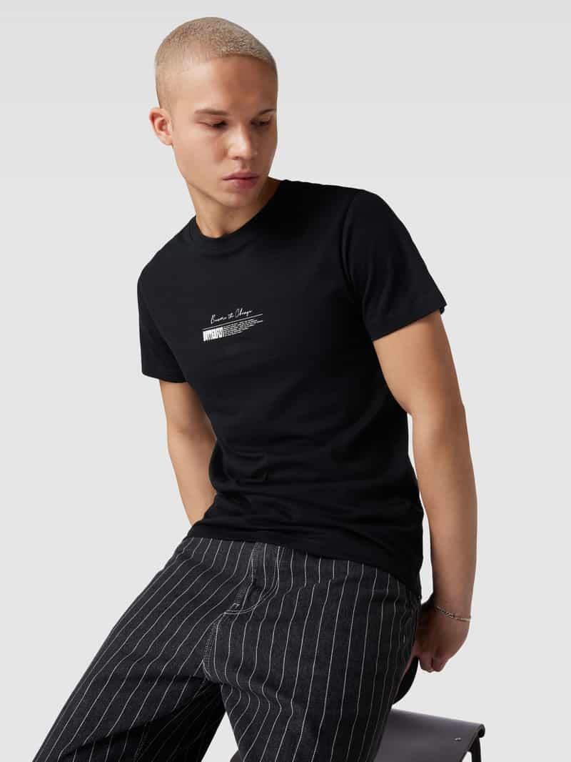 mister tee T-shirt met motiefprint aan de achterkant model 'Become the Change'