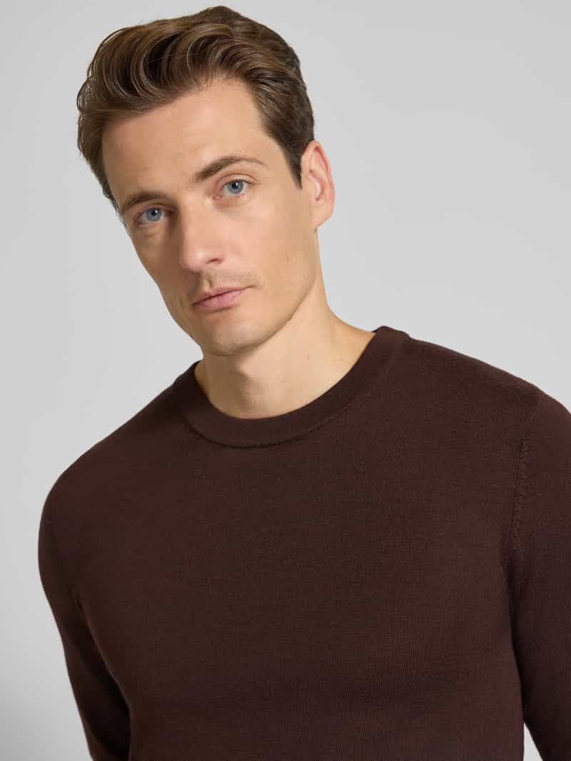 Selected Homme Regular fit pullover van zuivere wol model 'TRAY'