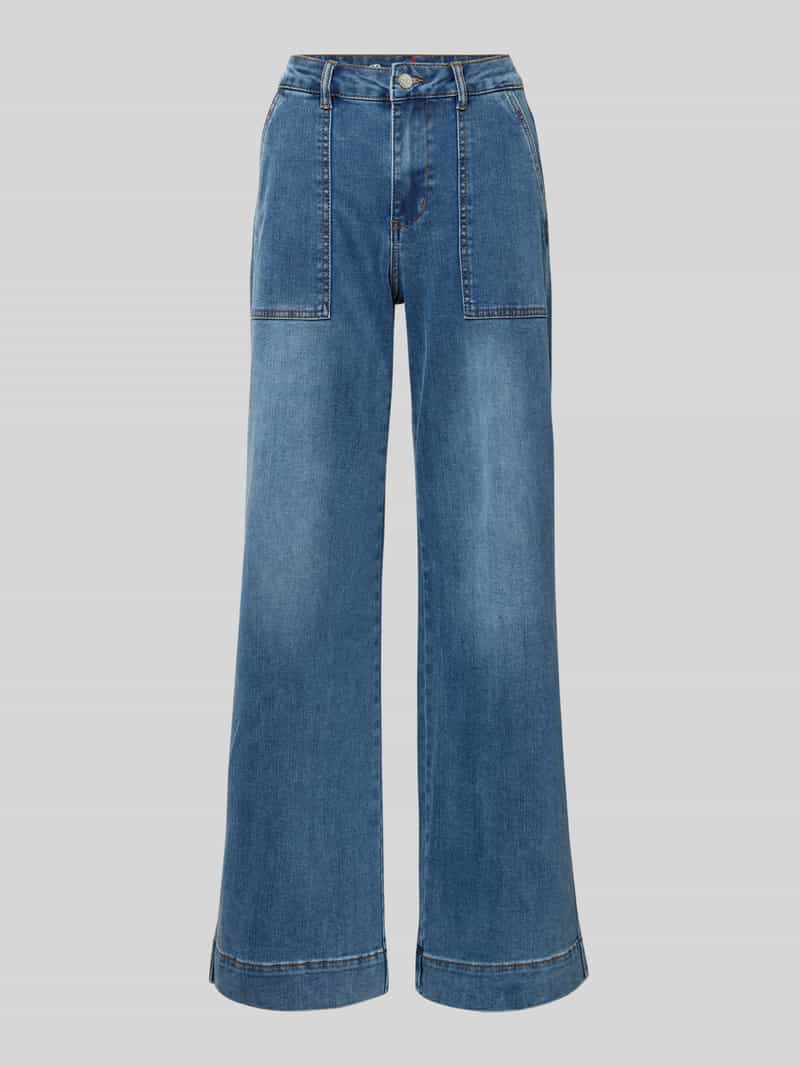Buena Vista Jeans met wijde pijpen in used-look