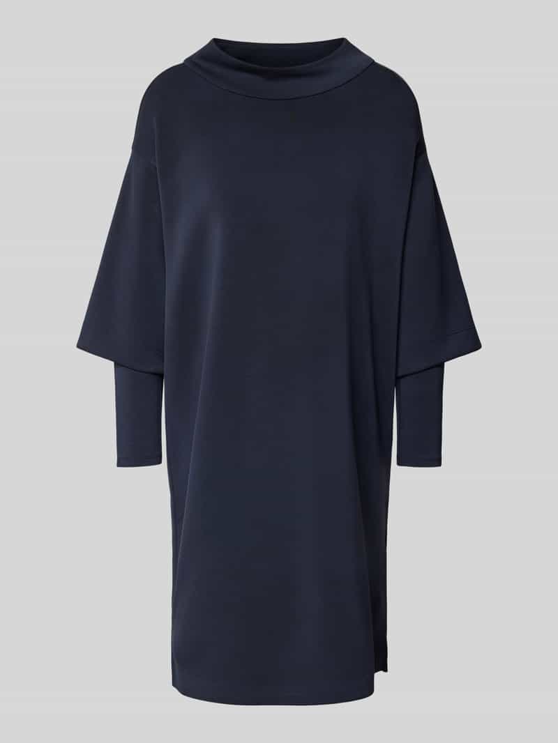 s.Oliver BLACK LABEL Uitlopende scuba jurk met laagjesdetails en opstaande kraag
