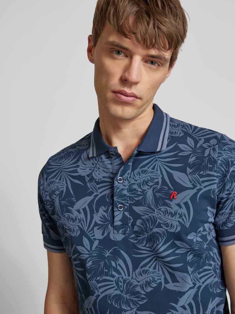 Replay Regular fit poloshirt met logostitching