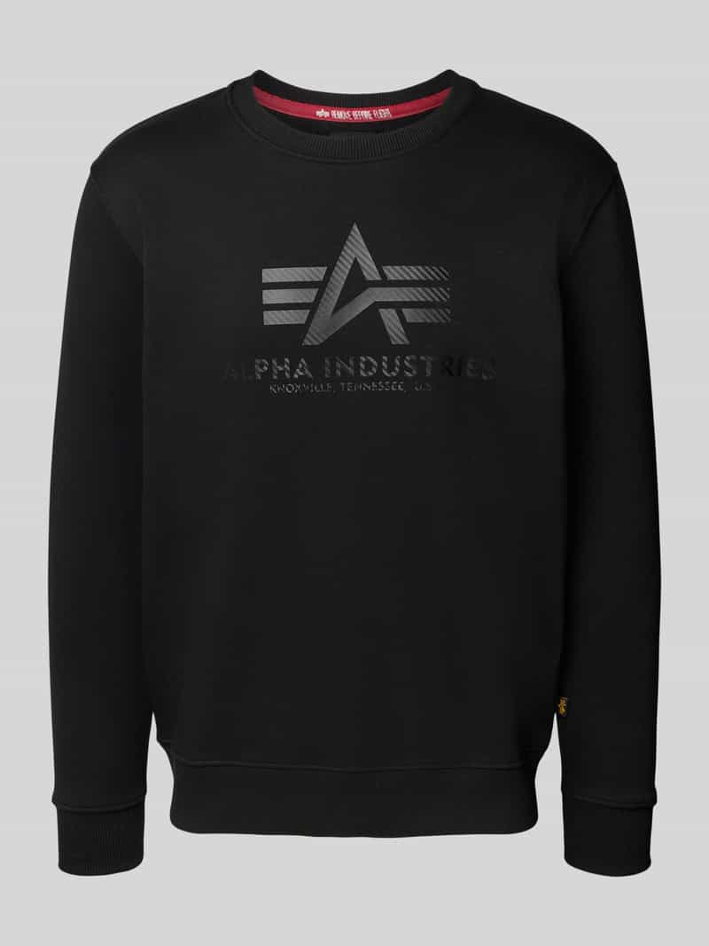 alpha industries Sweatshirt met logo en ronde hals