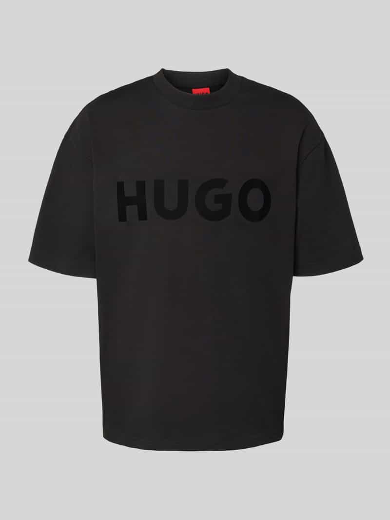 HUGO T-shirt met labelprint model 'Dinkee'