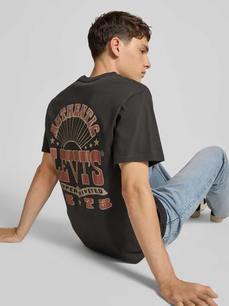 Levi's T-shirt met labelprint