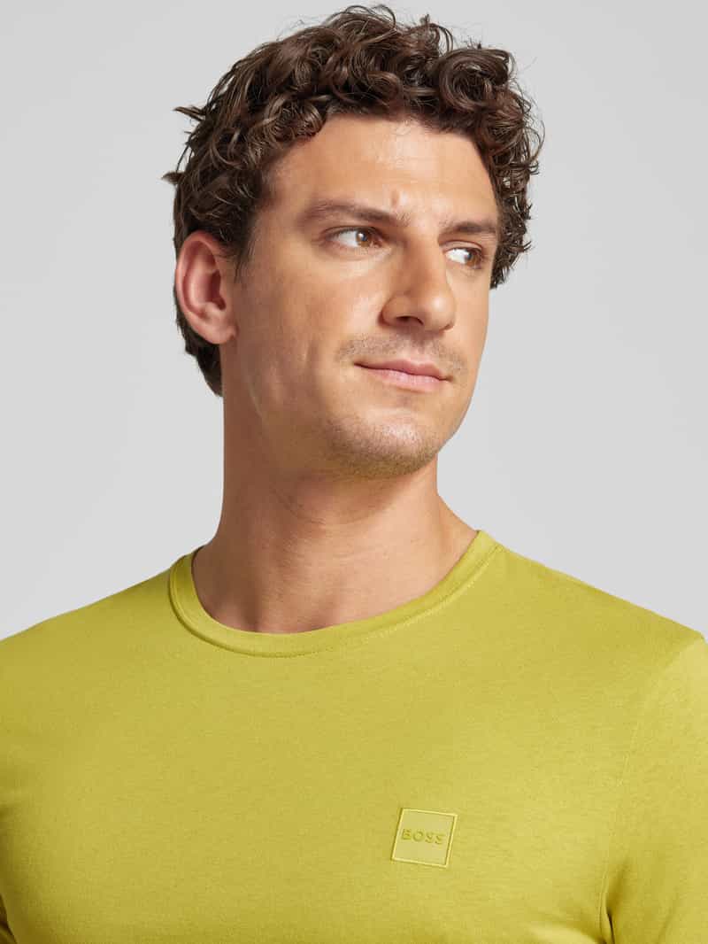 Boss Orange T-shirt met labelpatch model 'Tales'
