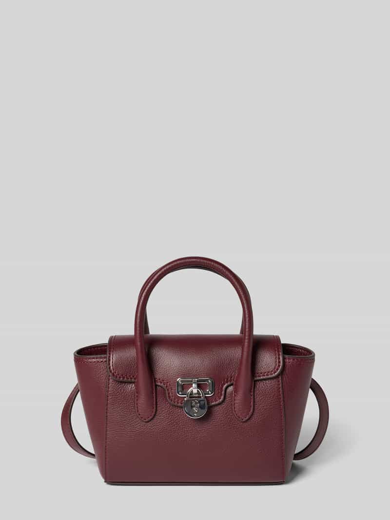 Lauren Ralph Lauren Handtas van runderleer met draagband en schouderband