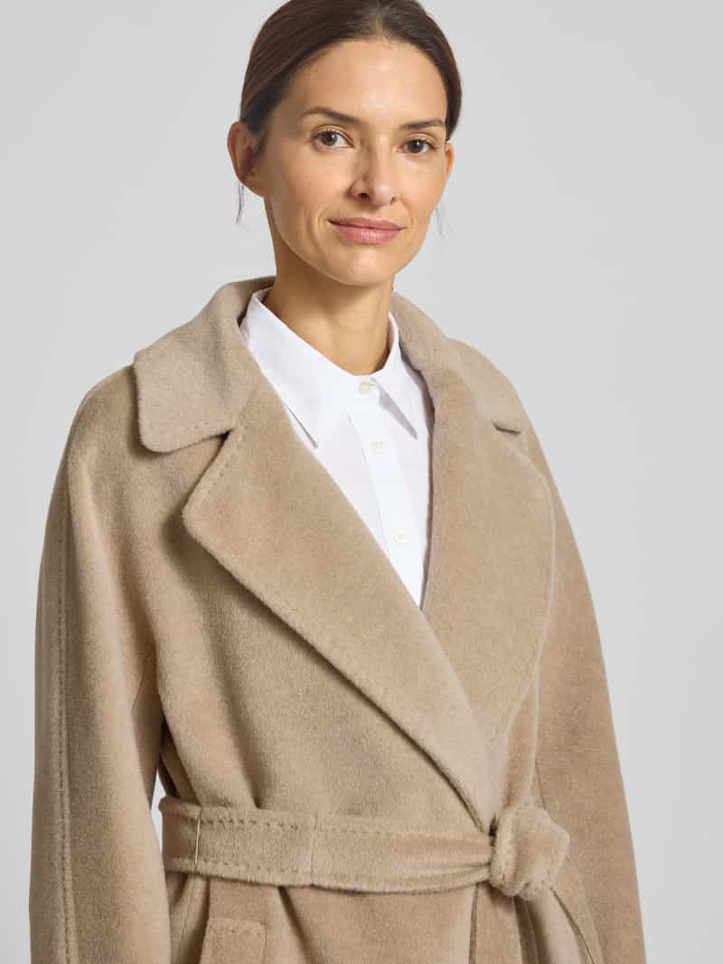 Weekend Max Mara Regular fit lange wollen jas met alpaca en mohair model 'TEMPERA'