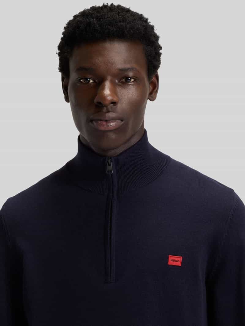 HUGO Regular fit schipperstrui van puur katoen model 'SAN QUINTUS'