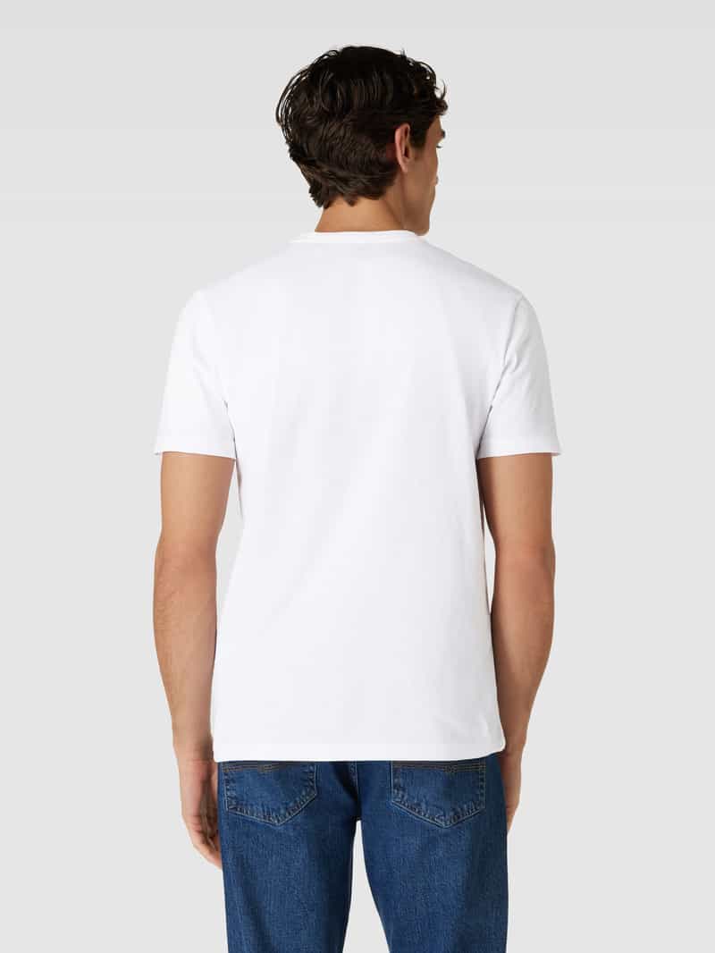 Boss T-shirt met labelprint, model 'Tales' wit, foto 3