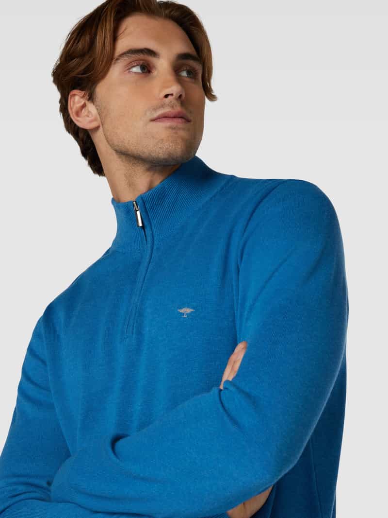 FYNCH-HATTON Gebreide pullover met labeldetails model 'Troyer'