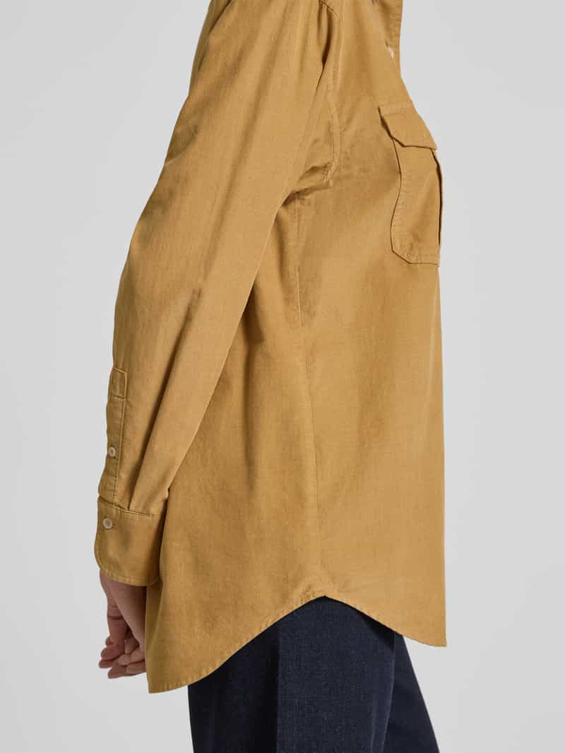 Marc O'Polo Relaxed fit overhemdblouse van een mix van katoen en lyocell