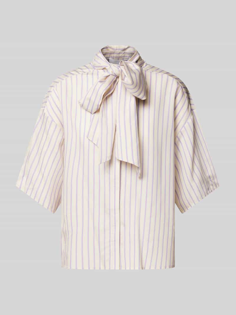Selected Femme Regular fit blouseshirt met en strikdetail model 'LANA JUNO'