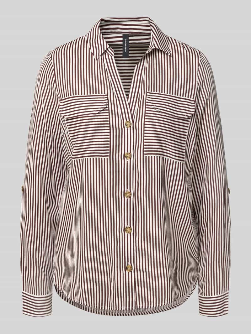 Vero Moda Regular fit overhemdblouse van pure viscose model 'BUMPY'