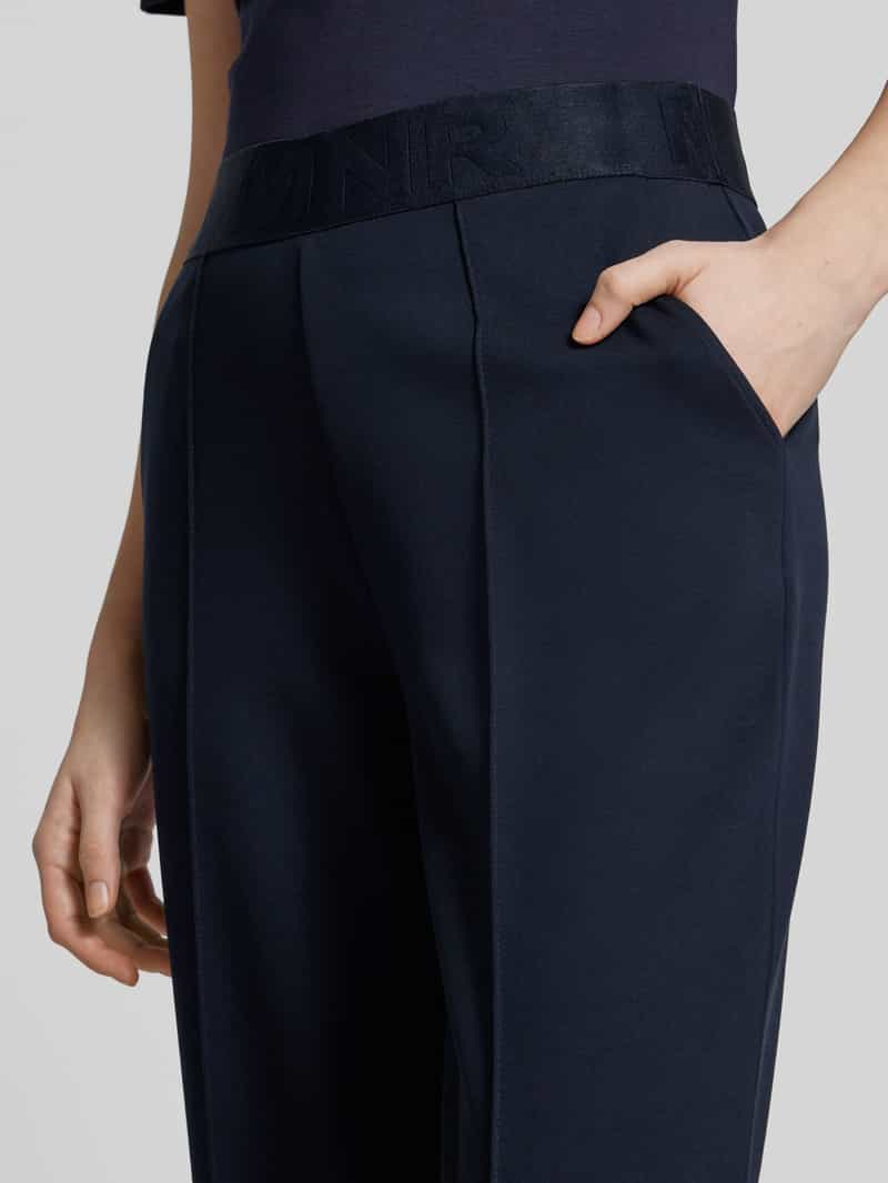 monari Straight leg stoffen broek met vaste persplooien
