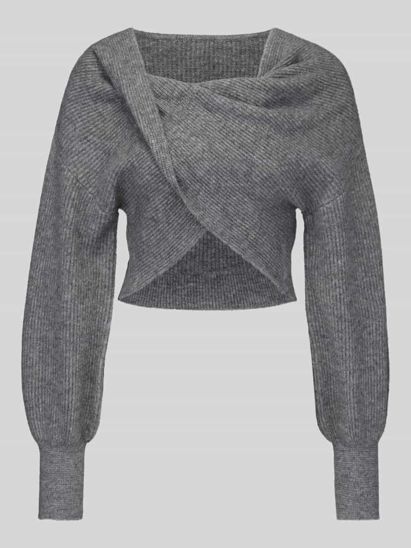 Pieces regular fit trui in wikkel-look model 'AVA'