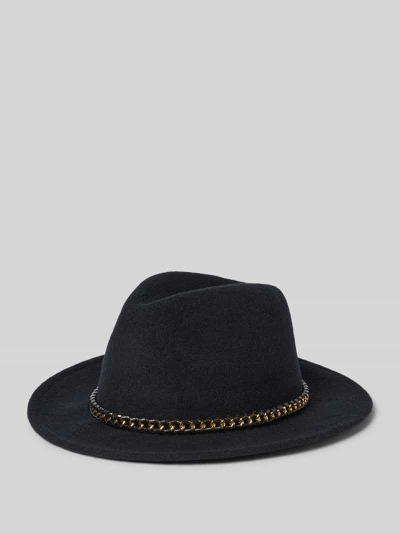 Loevenich Wollen hoed met applicatie model 'Fedora'