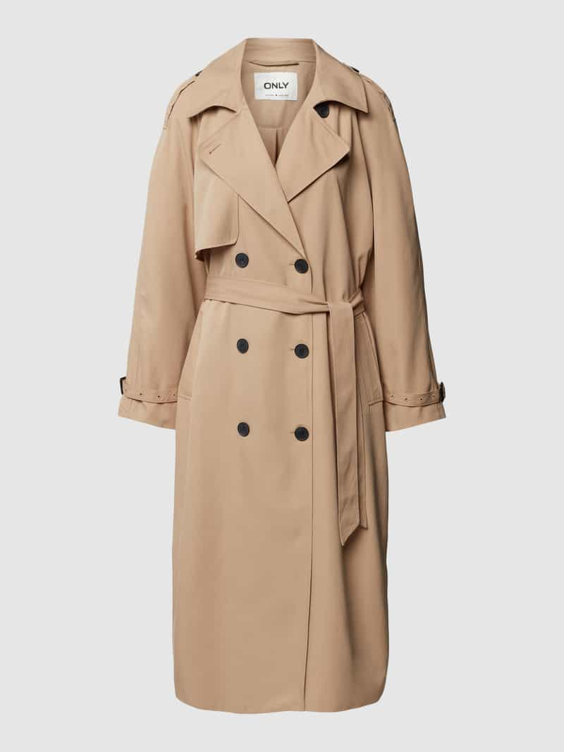 Only Trenchcoat met strikceintuur, model 'CHLOE'