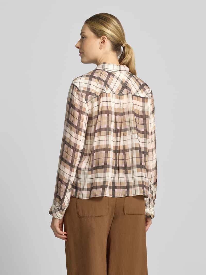 Smith and Soul Blouse met schurwol-aandeel en kentkraag