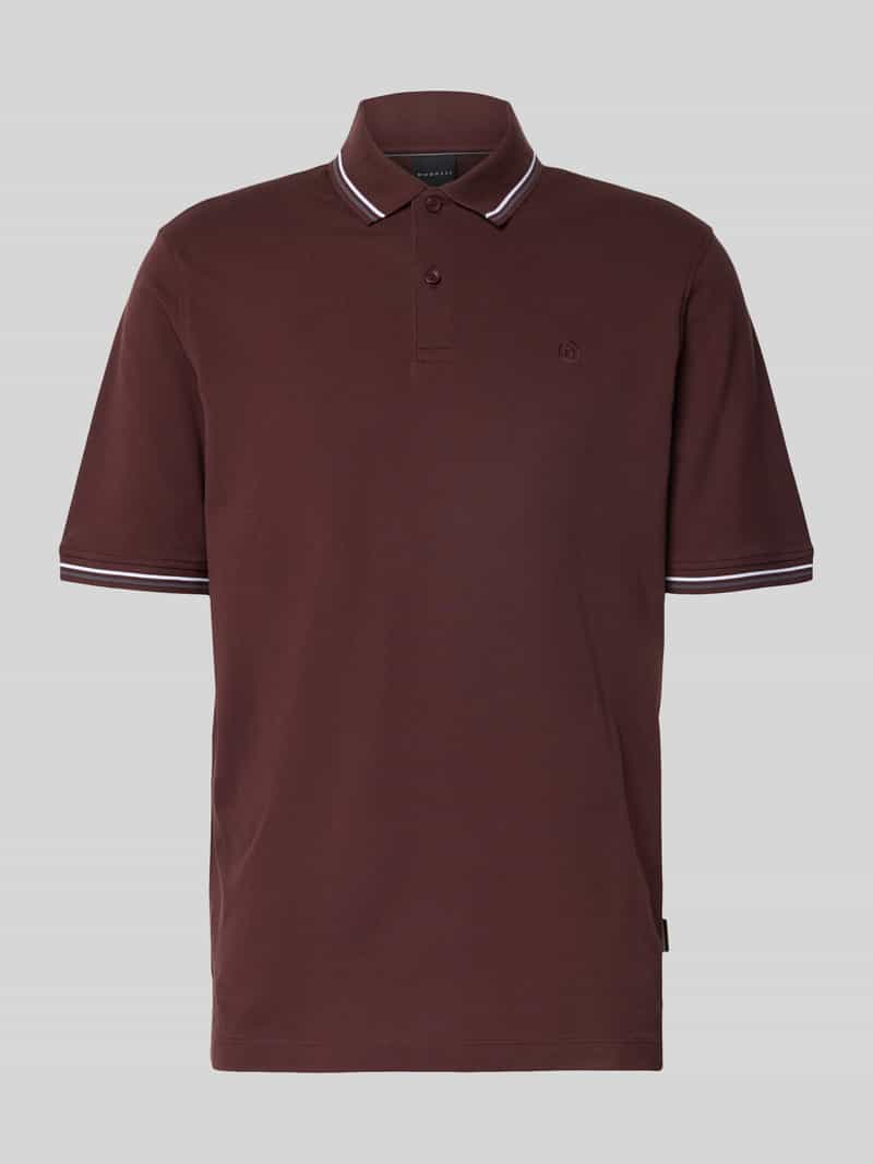 Bugatti Poloshirt met korte knoopsluiting