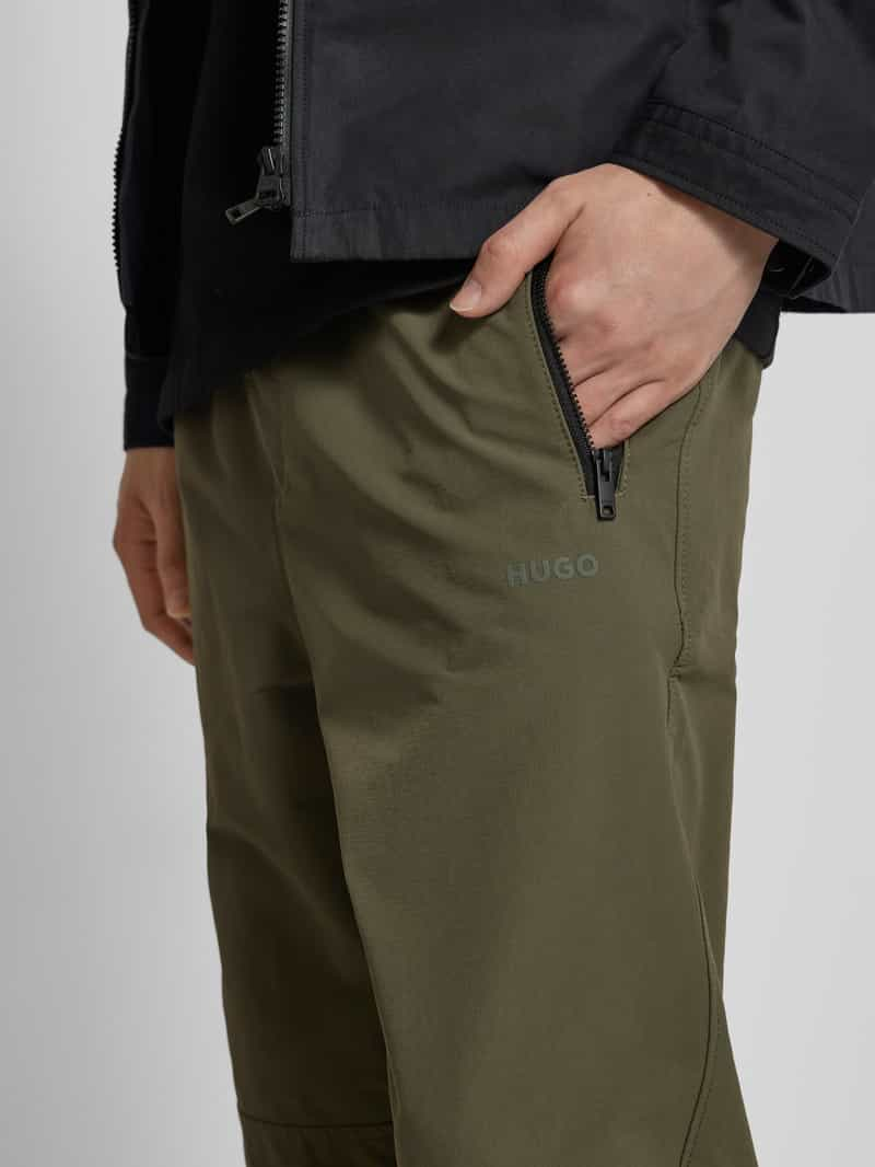 HUGO Regular fit broek met ritszakken model 'Gendo'