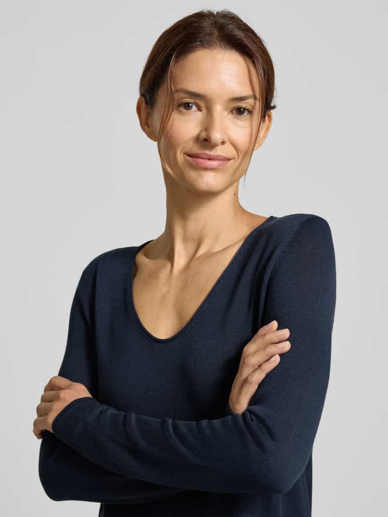 Tom Tailor Regular fit gebreid shirt van een mix van katoen en viscose
