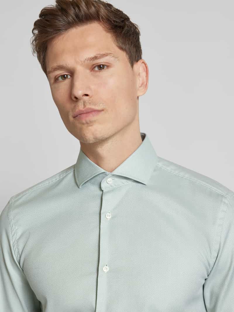 Boss Slim fit zakelijk overhemd met haaikraag model 'Hank'