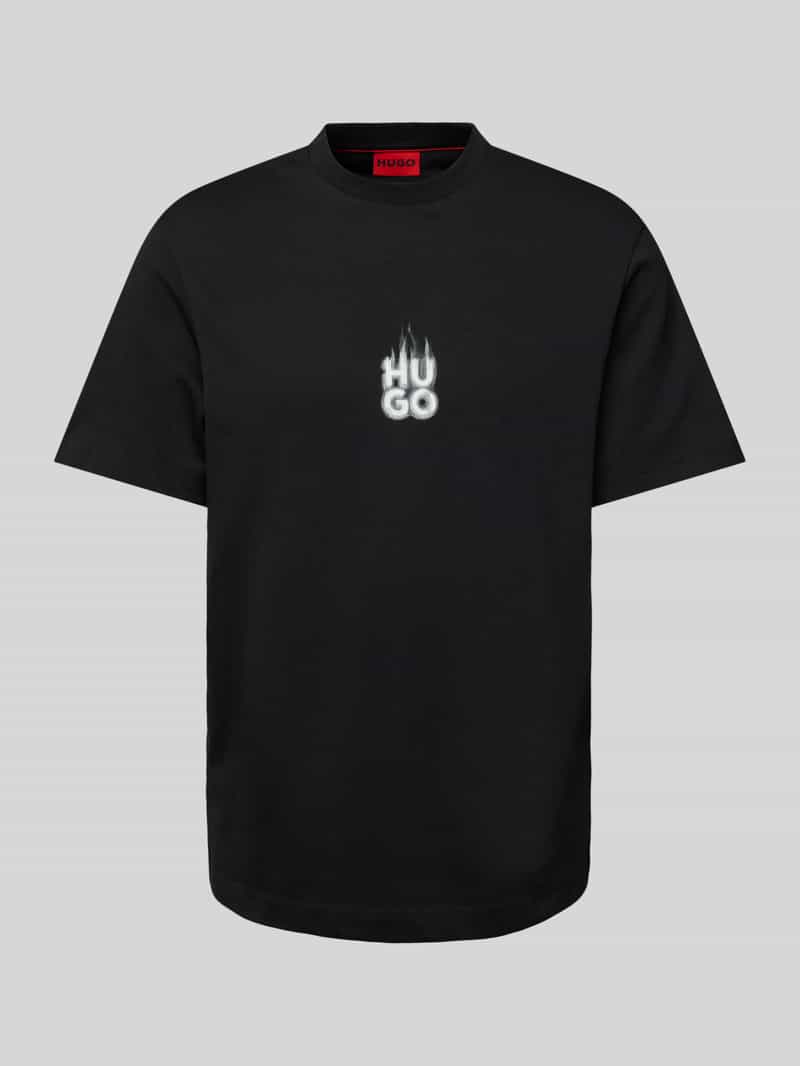 HUGO T-shirt met labelprint model 'Dalsar'